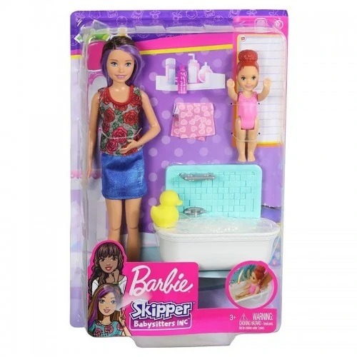 Barbie Skipper Babysitters Playset With Bathtub